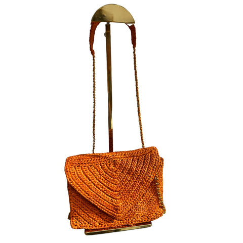 Casual Chevron Handmade Flap Crossbody