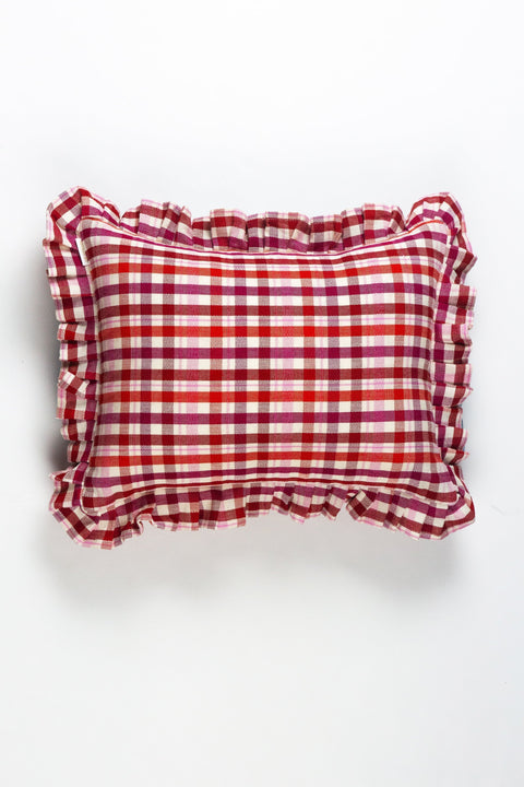 Powered by People Classic Bohemian Handwoven Plaid Throw Pillow - 15 x 20