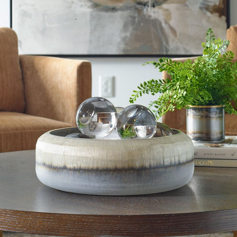 Decorating Essentials Ombre Textured Round Bowl Vase
