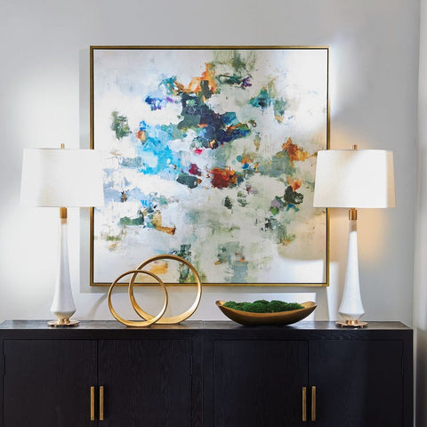 Rock & Roll Framed Canvas Abstract Square Wall Art