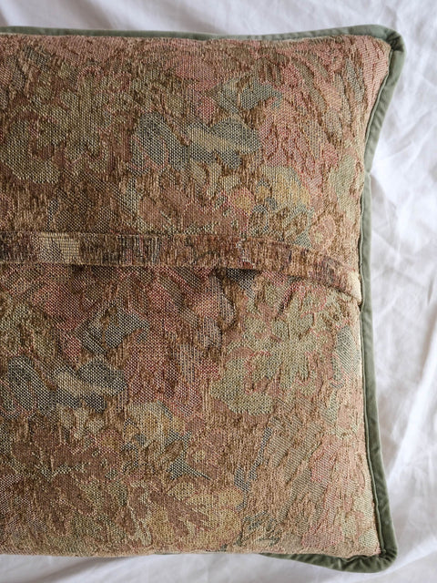 Powered by People Artful Traditionalist Velvet Square Pillow Cover with Contrast Trim - 18 x 18 - 22 x 22