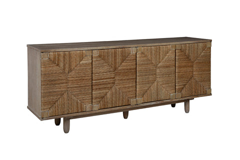 Jamestown Washed Wood Sideboard Cabinet Bohemian Style