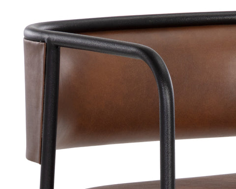 Timeless Minimalist Modern Barrel Upholstered Counter Stool