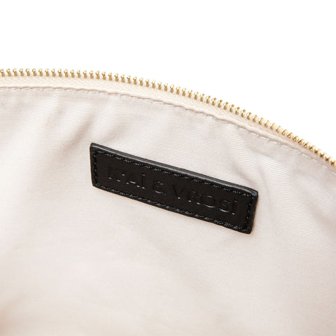 Handwoven Stripe Clutch with Zipper Closure