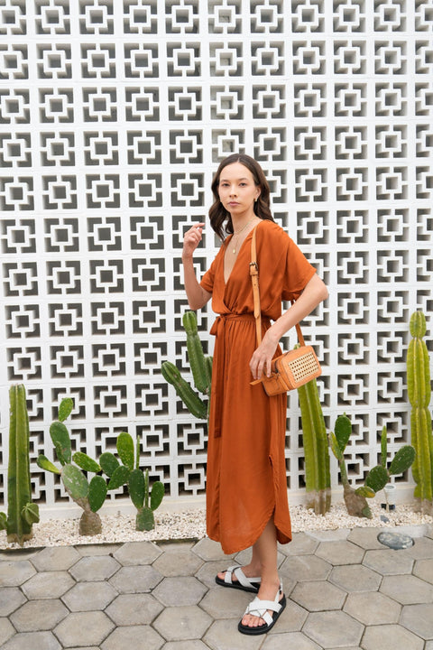 Geometric Leather Trim Crossbody with Adjustable Straps