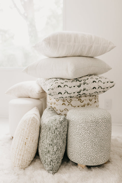 Coastal Contemporary Square Accent Pillow with Zipper