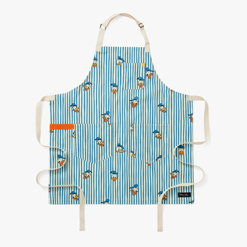 Donald Duck Character Print Bib Apron with Adjustable Pockets