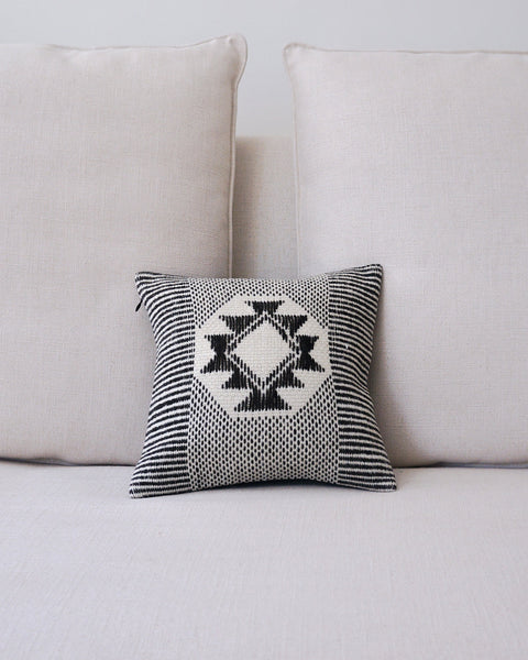 Classic Bohemian Square Symbol Accent Throw Pillow