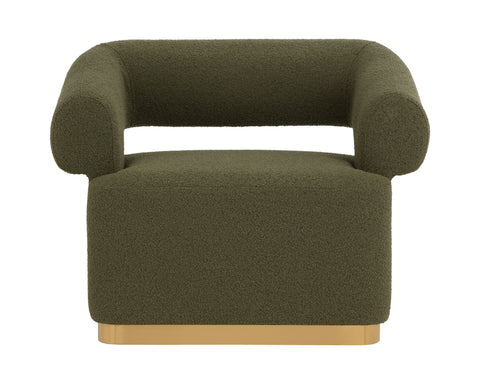 Timeless Minimalist Barrel Lounge Chair with Plinth Base