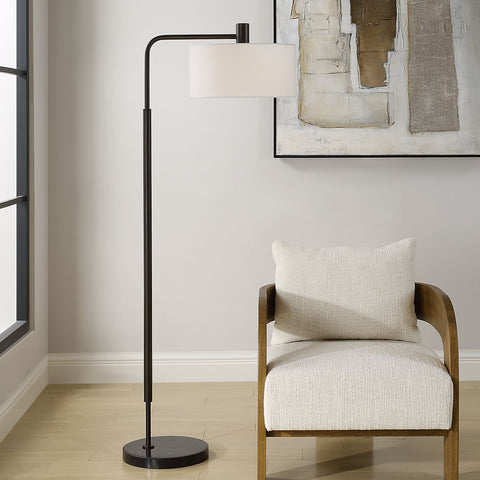 Richie Modern Sleek Drum Floor Lamp