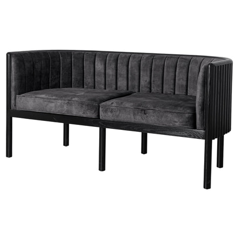 Timeless Minimalist Mid Century Velvet Loveseat Sofa