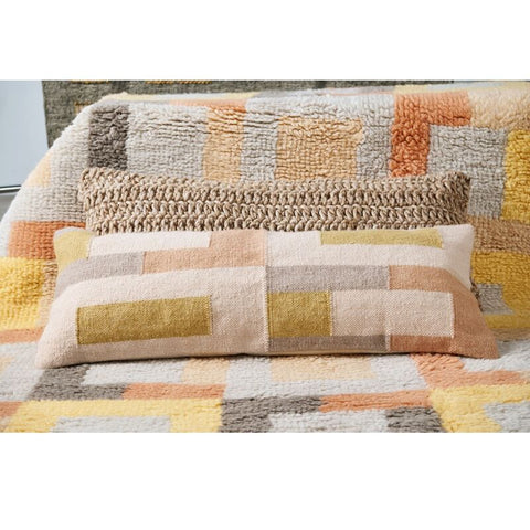Artful Traditionalist Handwoven Graphic Lumbar Throw Pillow
