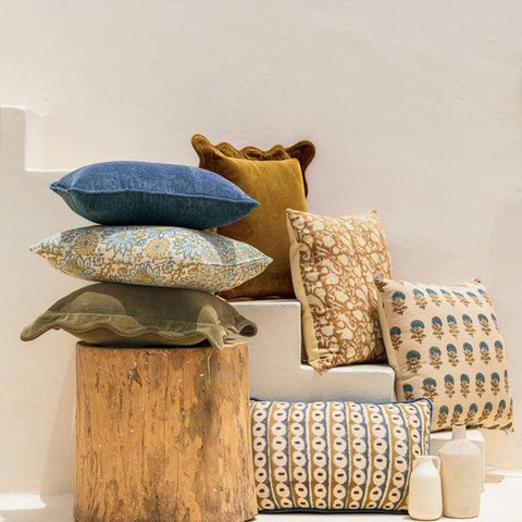 Powered by People Artful Traditionalist Handcrafted Hand Block Print Pillow Cover - 20 x 20