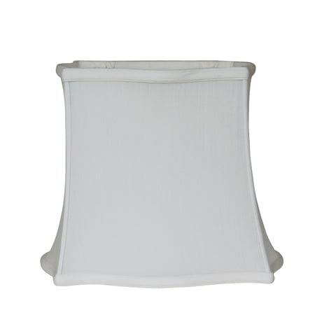 Fancy Drumpire Rectangle 100% Pongee Silk Lamp Shade - Egg Shell