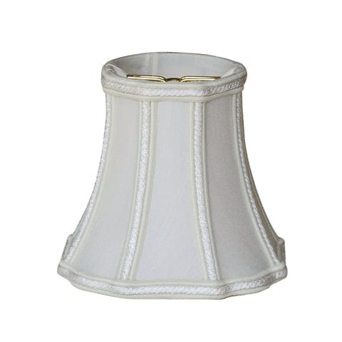 Fancy Octagon 100% Pongee Silk Lamp Shade - Egg Shell