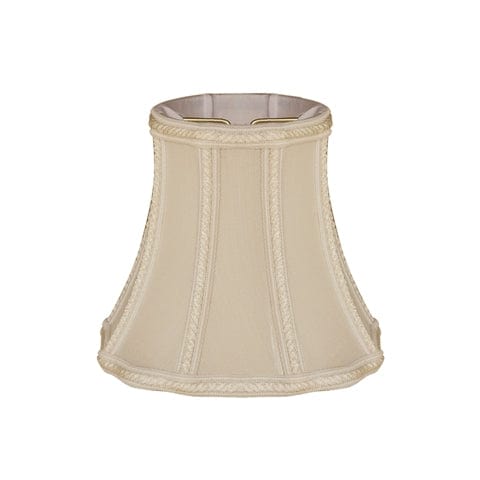 Fancy Octagon 100% Pongee Silk Lamp Shade - Sand