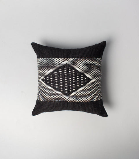 Artful Traditionalist Handwoven Bohemian Symbol Accent Pillow