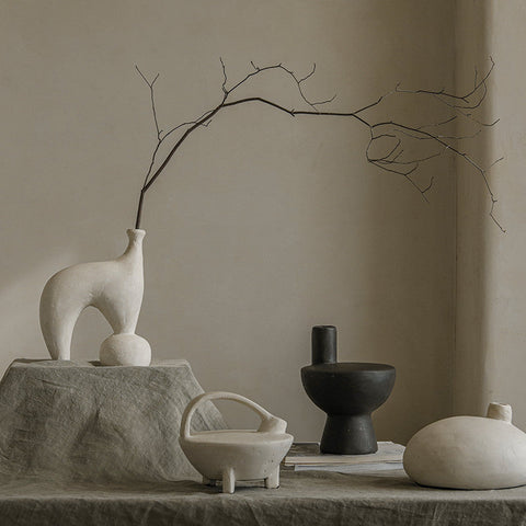 Decorating Essentials Modern Asymmetrical Matte Table Vase