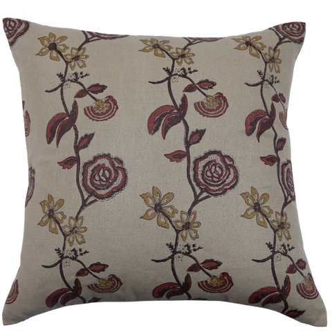 Filling Spaces Artful Traditionalist Bohemian Handcrafted Embroidery Accent Pillow - 18 x 18 - 20 x 20 - 22 x 22 - 24 x 24 - 26X 26 - 14 x 20 - 14 x 40 - 18 x 40 - 16 x 50