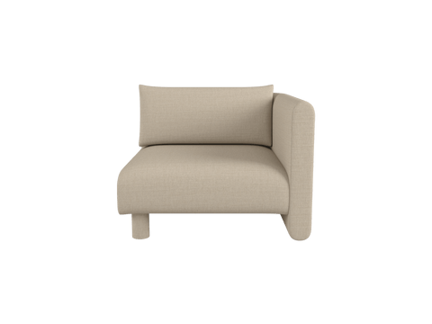 Dase Timeless Minimalist Curved Upholstered Modular Sofa