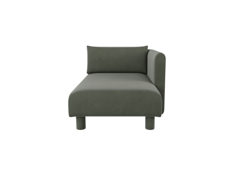 Dase Timeless Minimalist Contemporary Velvet Open End Sofa