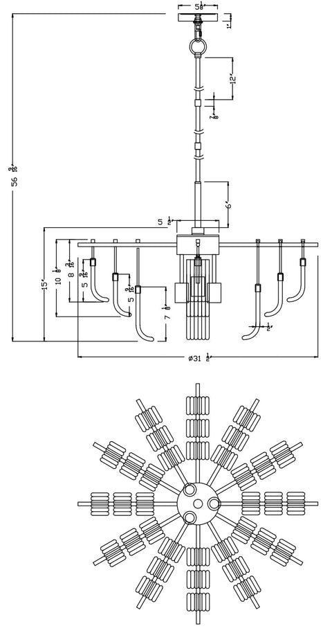 Ferris Accent Elegant Beveled Candelabra Chandelier