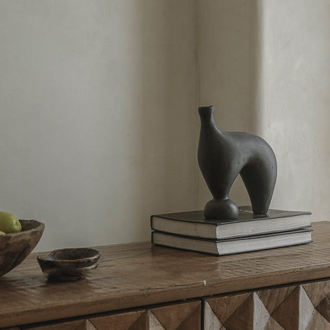 Decorating Essentials Modern Asymmetrical Matte Table Vase