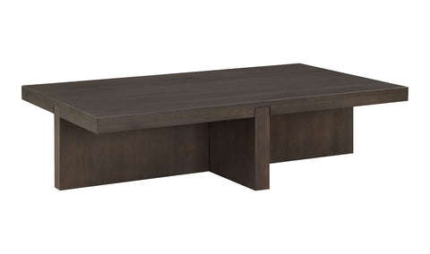 Folke Modern Organic Plinth Base Rectangle Coffee Table