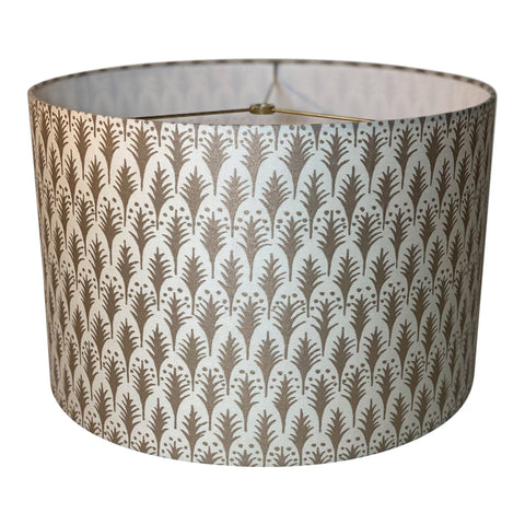 Fortuny Piumette in Ivory & Gold 15” Drum