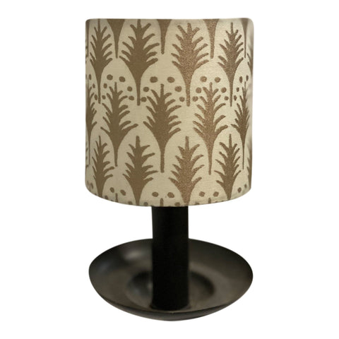 Fortuny Piumette in Ivory & Gold 4” Chandelier Shades