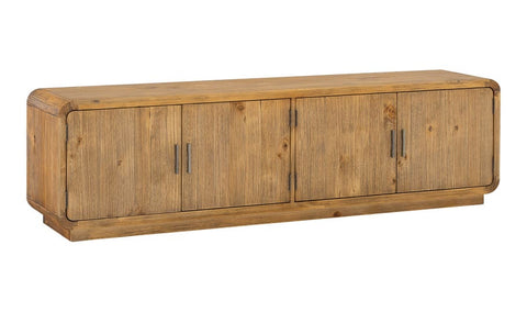 Rustic Minimalist Media Cabinet with Pull Handles Media Storage
