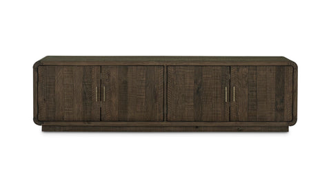 Rustic Media Cabinet with Pull Handles Media Storage