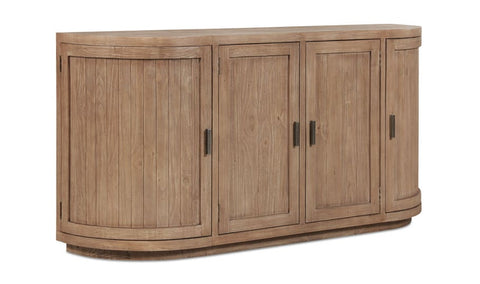 Contemporary Rustic Sideboard with Pull Handles Cabinet