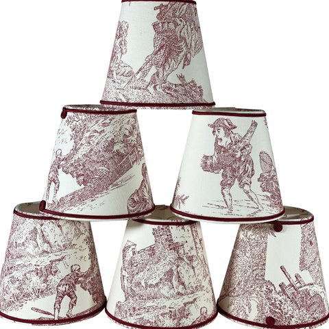 French Made - Toile de Jouy Sconce Shades