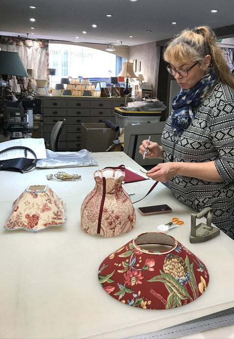 French Made - Toile de Jouy Sconce Shades