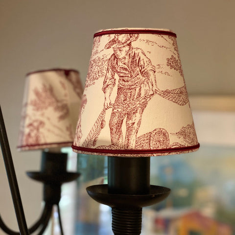 French Made - Toile de Jouy Sconce Shades