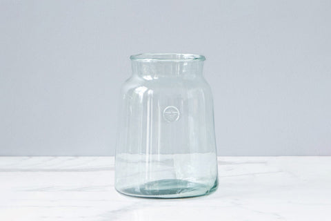 Organic Decorative Glass Storage Jar for Kitchen