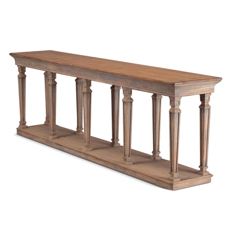 Artful Traditionalist Handcrafted Carved Entryway Console