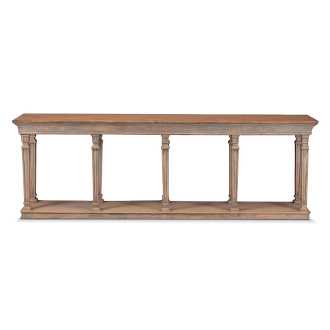 Artful Traditionalist Handcrafted Carved Entryway Console
