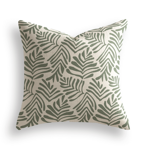 Frond Throw Pillow in Alpine