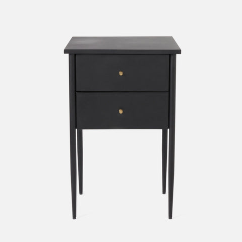 Made Goods Ashwin Timeless Minimalist Matte Metal Nightstand - 18 W