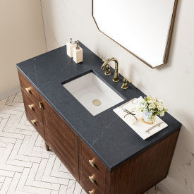 Amberly Mid Century Modern Bathroom Vanity with Single Bowl