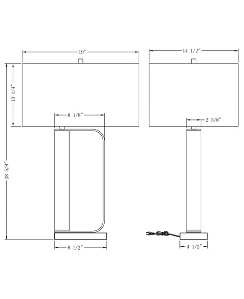 Gabby Column Accent Table Lamp Modern Drum Design