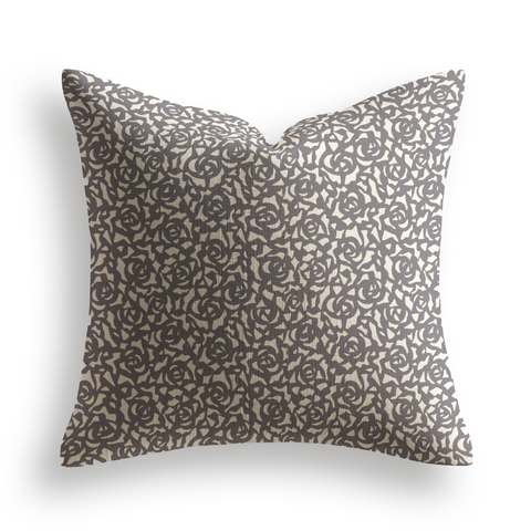 Gardenia Throw Pillow in Indigo
