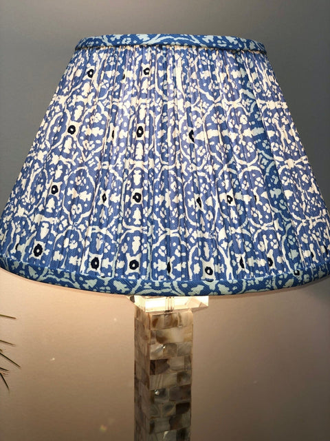 Gathered Com Linen Empire Blue