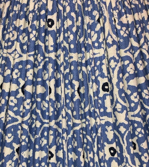 Gathered Com Linen Empire Blue