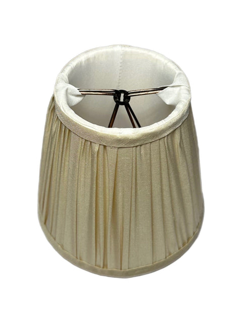 Gathered Sugar Silk Chandelier Shades - Two sizes