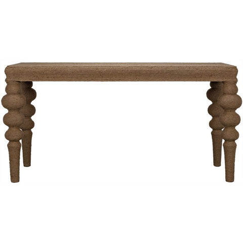 Artful Traditionalist Coastal Console with Spool Turned Legs