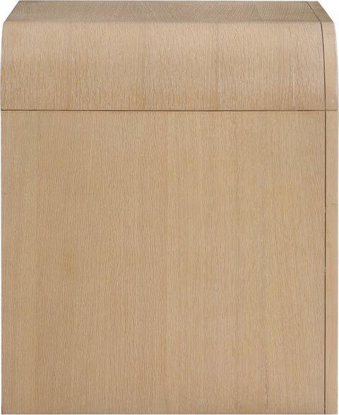 Meridian Furniture Inc. Giada Timeless Minimalist Curved Contemporary Nightstand - 26 W