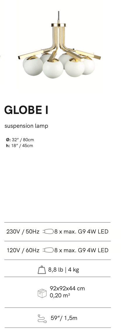 Globe I Suspension Pendant - Hand Made in Portugal